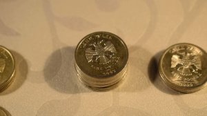 МЕШКОВОЙ КОП№14(1) - Итоги перебора монет 1 рубль РФ 500 штук из банка.mp4