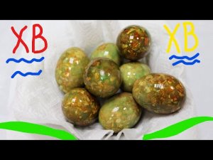 Бомбические  яйца на пасху красим яйца под мрамор