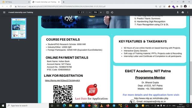 Summer Training on Machine Learning, Deep Learning & Computer Vision with Python by NIT Patna смотреть онлайн