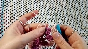 Прямоугольный плед по кругу крючком . Два способа.