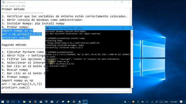 Instalar Numpy en Windows смотреть онлайн