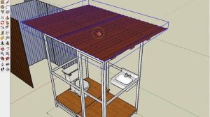 Дачный туалет из профнастила