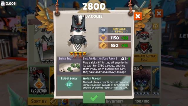 Angry Birds Evolution: Jacquie, Long Air Guitar Solo смотреть онлайн