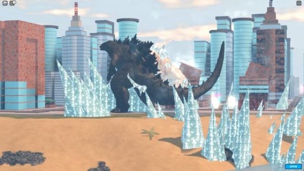 Godzilla Roblox  - Godzilla 2021 Vs Frozen Behemoth