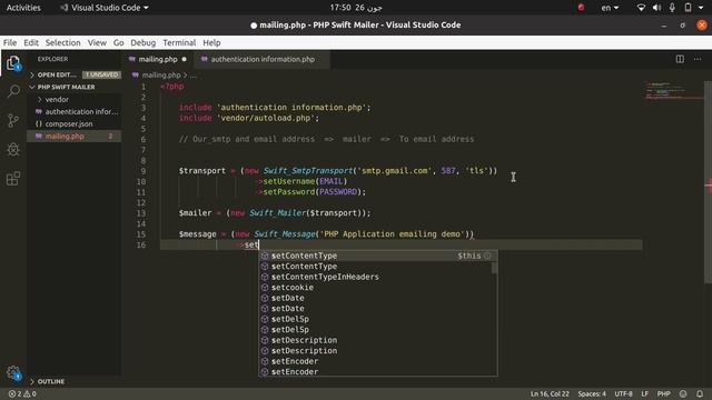 sending emails from php application with swift mailer смотреть онлайн