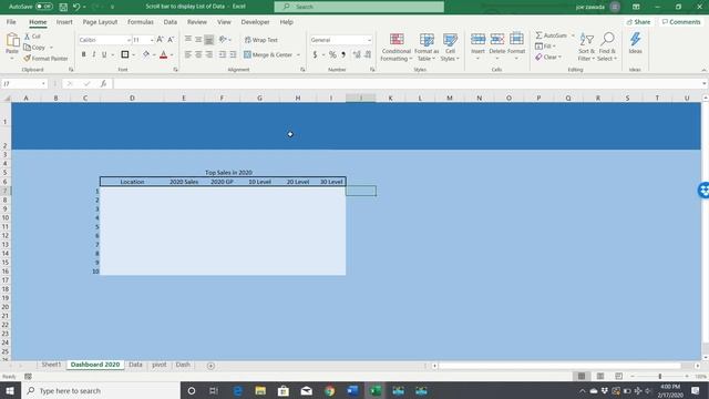 How to Create a Scrolling Table of data in Excel without VBA - View hundreds of Records in one spot смотреть онлайн