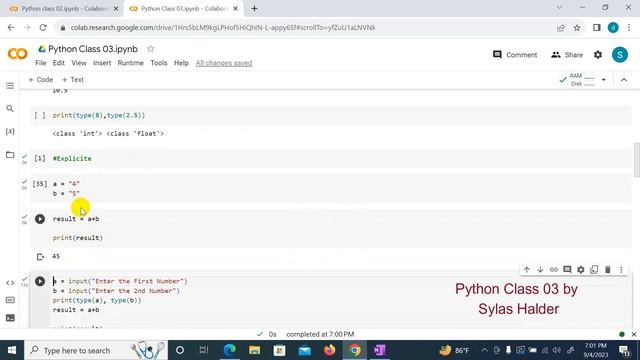 Python Fundamental| Type conversion| Literal| Operator for data Science by Sylas Halder class 03 смотреть онлайн