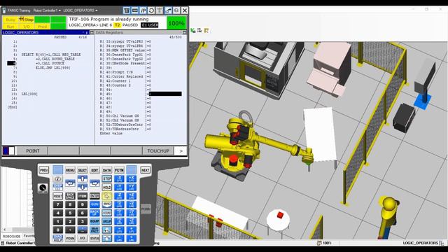 FANUC robot logic - IF, SELECT instructions / Conditional statements / Branching pt. 2 смотреть онлайн