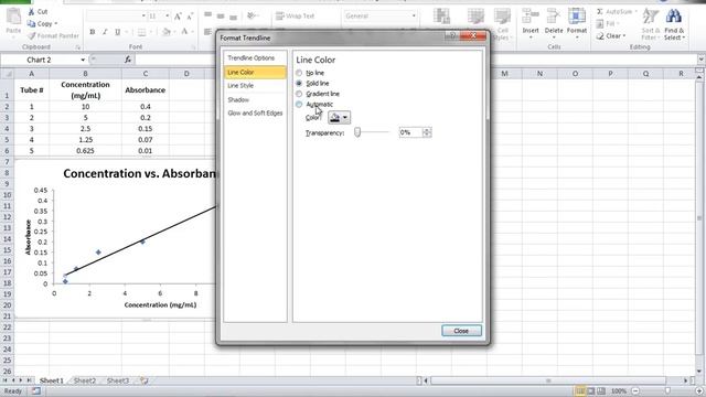 Office Tutorials - Determining the Concentration of an Unknown Sample (Microsoft Excel 2010) смотреть онлайн
