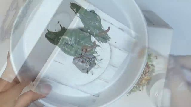 #718 Decoupage świąteczne pudełko z sarenką - DIY tutorial смотреть онлайн