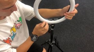 Сборка кольцевой лампы со штативом