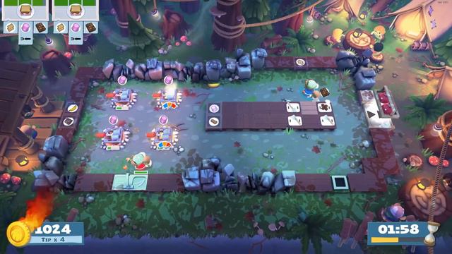 Overcooked! 2 - Campfire Cook Off 1-2 (2 Players) Score: 2232