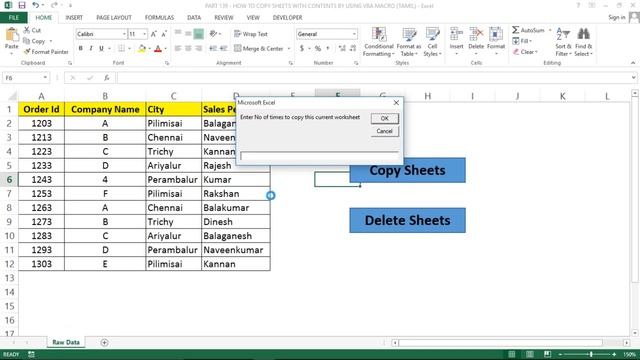 PART 139 - COPY & DELETE SHEETS IN MS EXCEL BY USING VBA MACRO (TAMIL) | kallanai YT смотреть онлайн