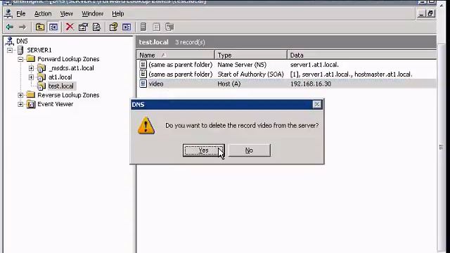 Delete a host record (A) in Windows DNS смотреть онлайн