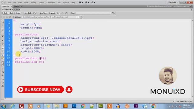 Parallax Effect - HTML & CSS ll using HTML & CSS without JS смотреть онлайн