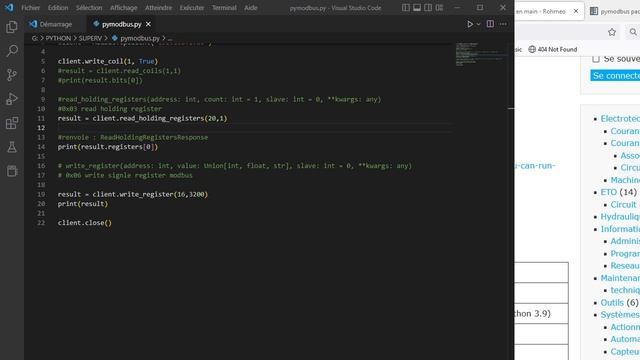 Modbus TCP et Python смотреть онлайн
