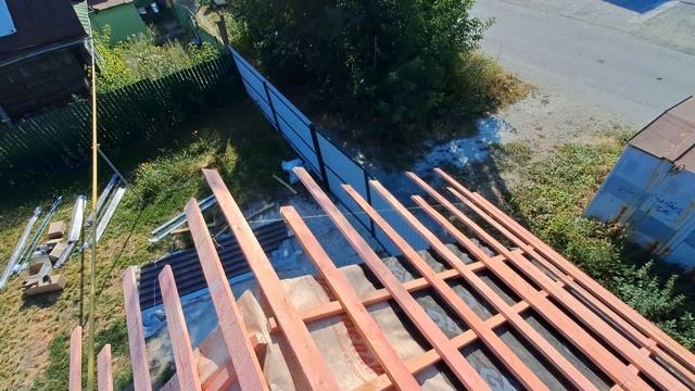 ДВУСКАТНАЯ КРЫША ИЗ МЕТАЛЛОЧЕРЕПИЦЫ. ХОЛОДНЫЙ ЧЕРДАК!