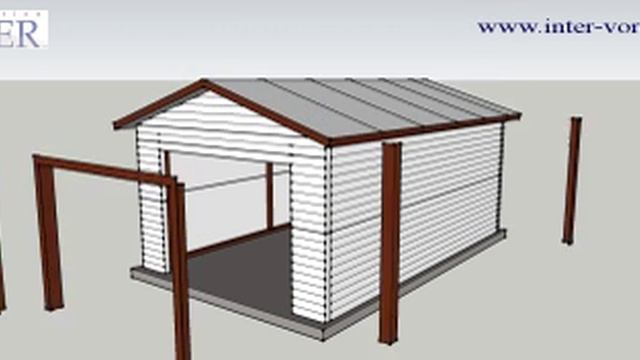 Гараж из сэндвич панелей. смотреть онлайн
