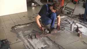 Замена катализатора  Nissan Note. Замена катализатора  в СПБ.