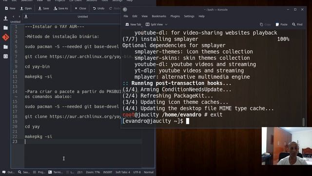 Instalar o YAY/AUR, reposítório de programas da comunidade do Arch Linux смотреть онлайн