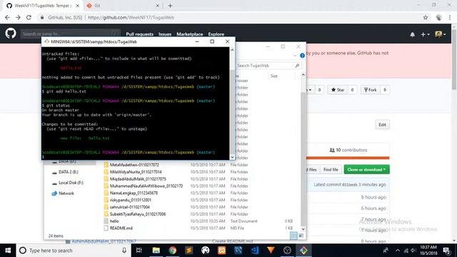 TUTORIAL PEMULA GIT ADD, GIT COMMIT, GIT PULL, GIT PUSH смотреть онлайн