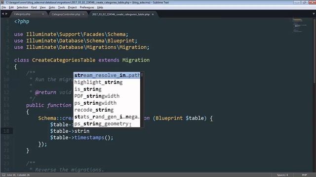 Model Migration Controller in one line Command Laravel 5.4 смотреть онлайн