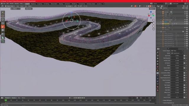 Blender - Geometry Nodes - Procedural Road смотреть онлайн