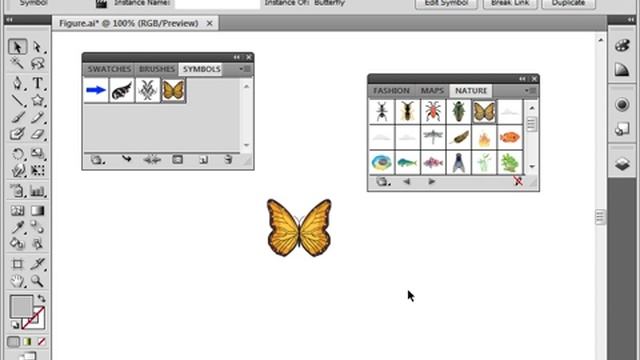 Библиотека символов в Adobe Illustrator CS4 (38/39) смотреть онлайн