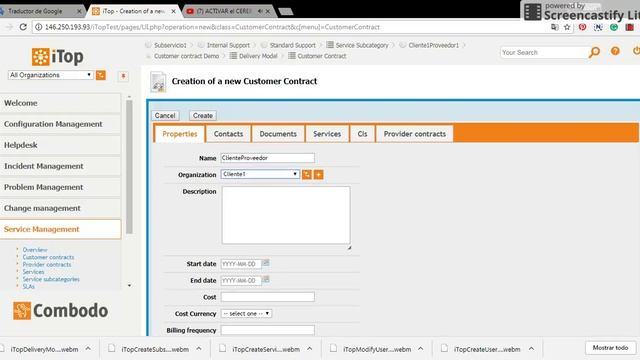 iTop Combodo Create Customer Contract 8 of 11 смотреть онлайн