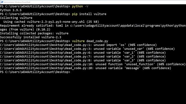 Find dead Python code with Vulture смотреть онлайн