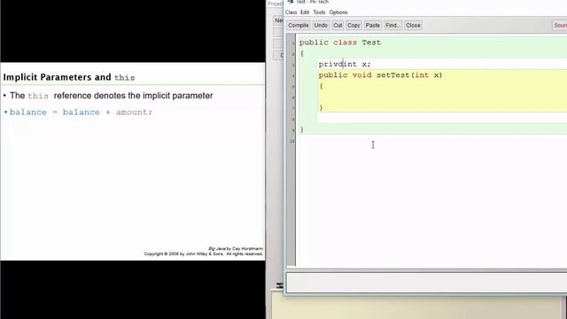Big java 3.7: Implicit Parameters смотреть онлайн