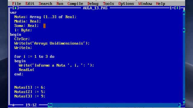 Curso de Turbo Pascal - Aula 13 - Arrays Undimensionais (Acadêmico) смотреть онлайн