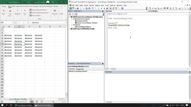 CurrentRegion Özelliği (İleri Düzey Excel Dersleri #23) смотреть онлайн