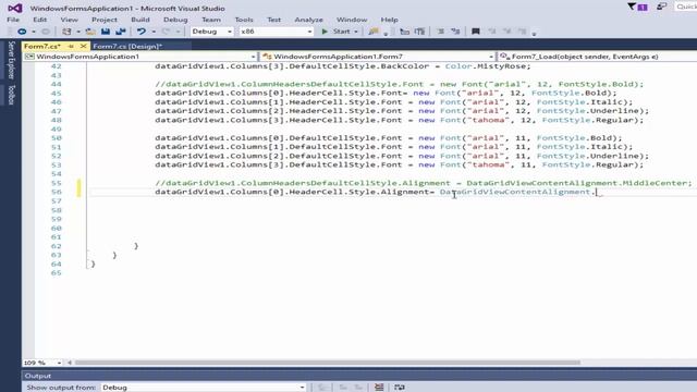 c# tutorial for beginners: alignment header and coulmns in dataGridView смотреть онлайн