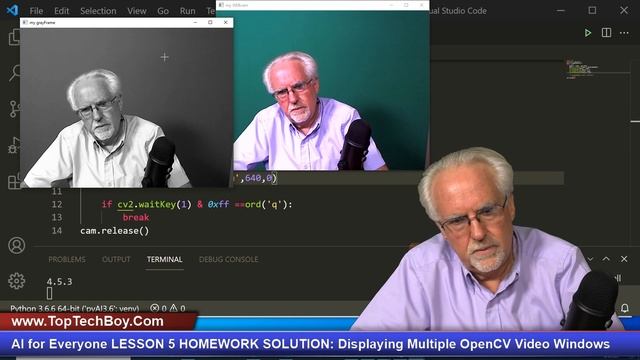 AI for Everyone LESSON 5 HOMEWORK SOLUTION: Displaying Multiple OpenCV Video Windows смотреть онлайн