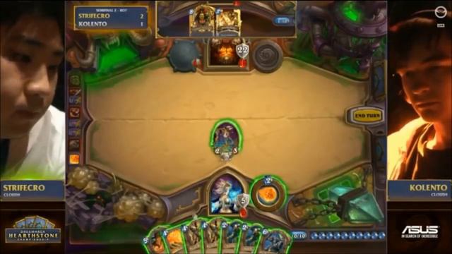 Dreamhack Winter 2014 - Hearthstone Semifinals - Kolento vs. Strifecro - Game 4 (Warrior vs. Mage) смотреть онлайн