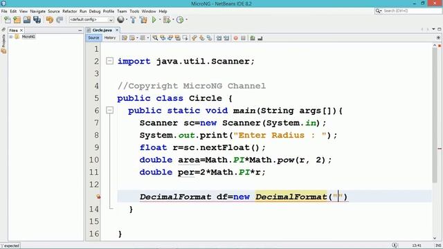 circle area and perimeter java program | java tutorial for beginners смотреть онлайн