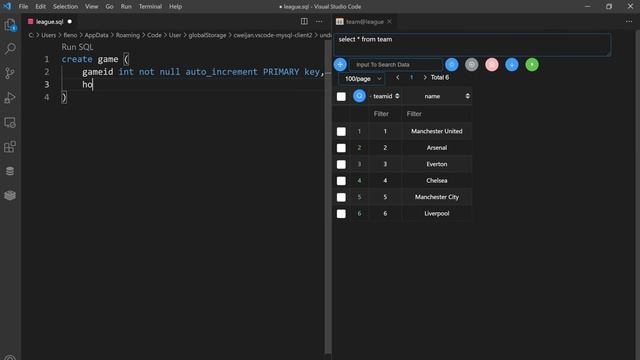 Создаю базу данных футбольной лиги с помощью SQL смотреть онлайн