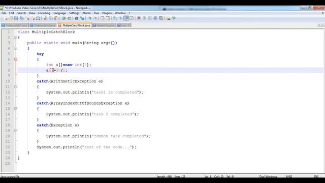 Multiple catch block in Exception Handling | Java Tutorial 31 for Beginners | Learn from Home 24*7 смотреть онлайн