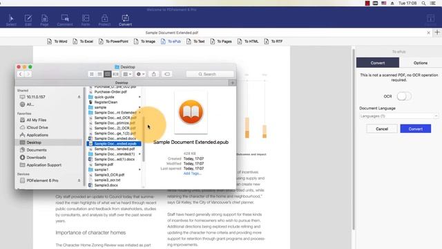 Convert PDF to EPUB on Mac with PDFelement (compatible MacOS 10.14 Mojave) смотреть онлайн