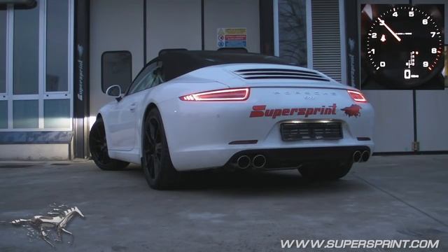 Porsche 991 Carrera S - Supersprint Exhaust REVS AND FLAMES!
