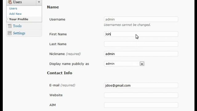 Wordpress hosting. How to edit your profile. смотреть онлайн