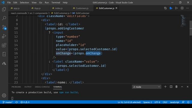 Developing Web App using React Cosmos DB - Add Records смотреть онлайн