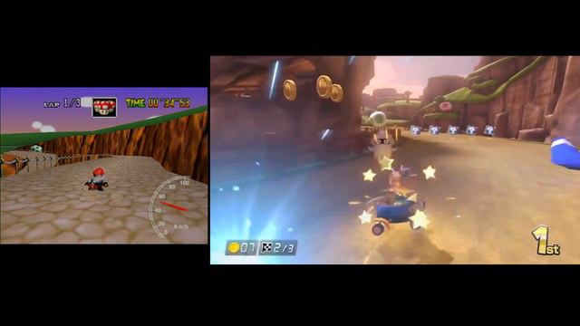 Mario Kart 8 VS Mario Kart 64: Yoshi Valley смотреть онлайн
