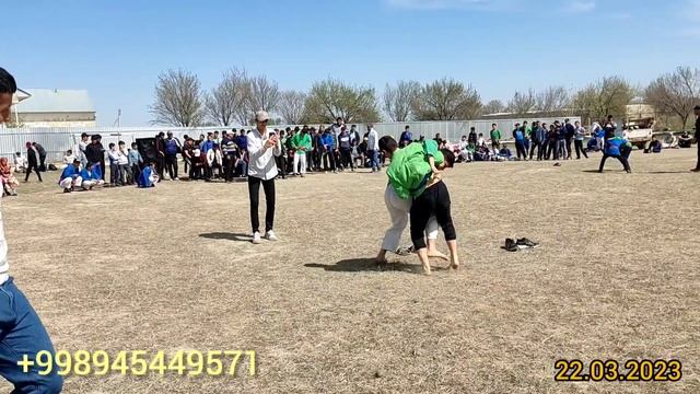 Buxoro Viloyati Jondor Tumani Varaqsho MFY Navroʻz Bayramiga Bagʻishlangan Katta Kurash