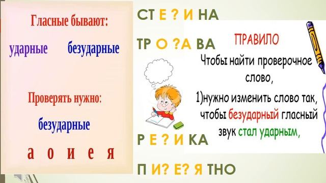 1-2 класс Ударные и безударные гласные. смотреть онлайн