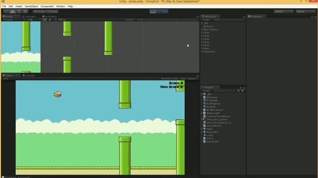 Unity Tutorial: A Complete 2d Game (ClonyBird) - 7/7 смотреть онлайн