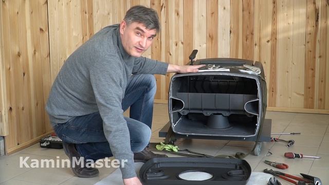 Ремонт печи самостоятельно, разборка и сборка, внутреннее устройство чугунной печи Plamen Amity 3.