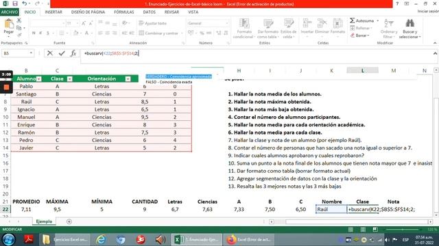 Curso de Excel Online. Ejercicio 1 (Pregunta 7) смотреть онлайн