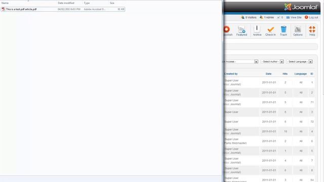 How to insert a PDF into Joomla as a content link смотреть онлайн
